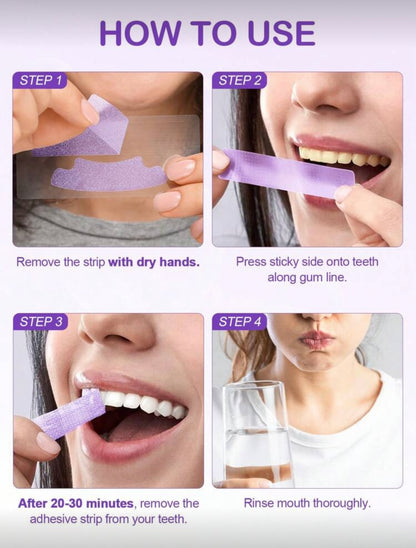 Purple teeth whitening strips (14 strips)