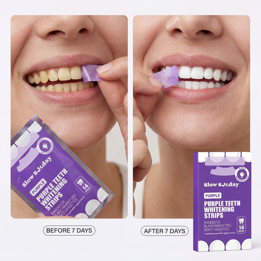 Purple teeth whitening strips (14 strips)